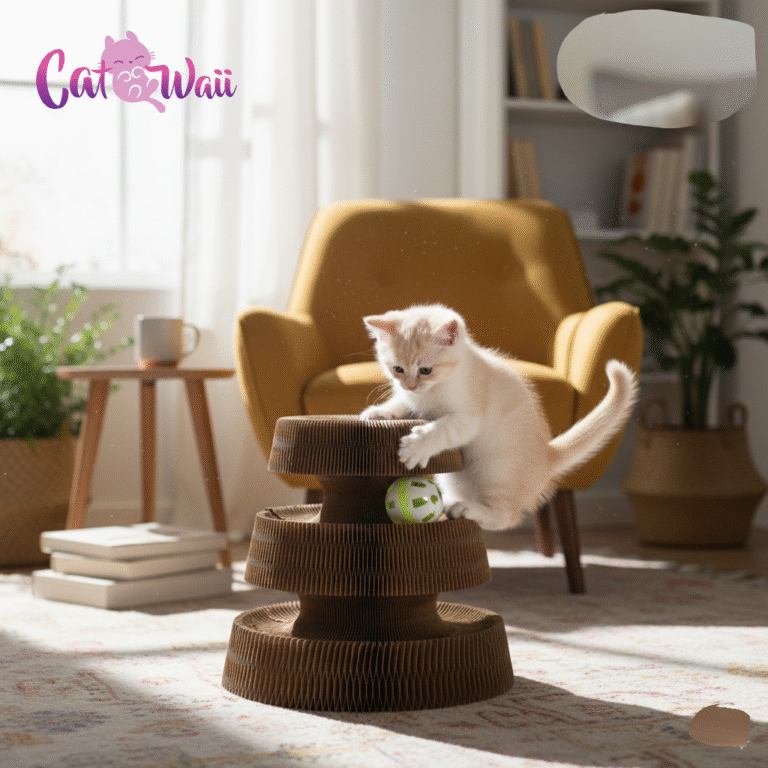 Torre Rascador Mágico Doble CatWaii - ¡Doble Diversión para tu Gato!