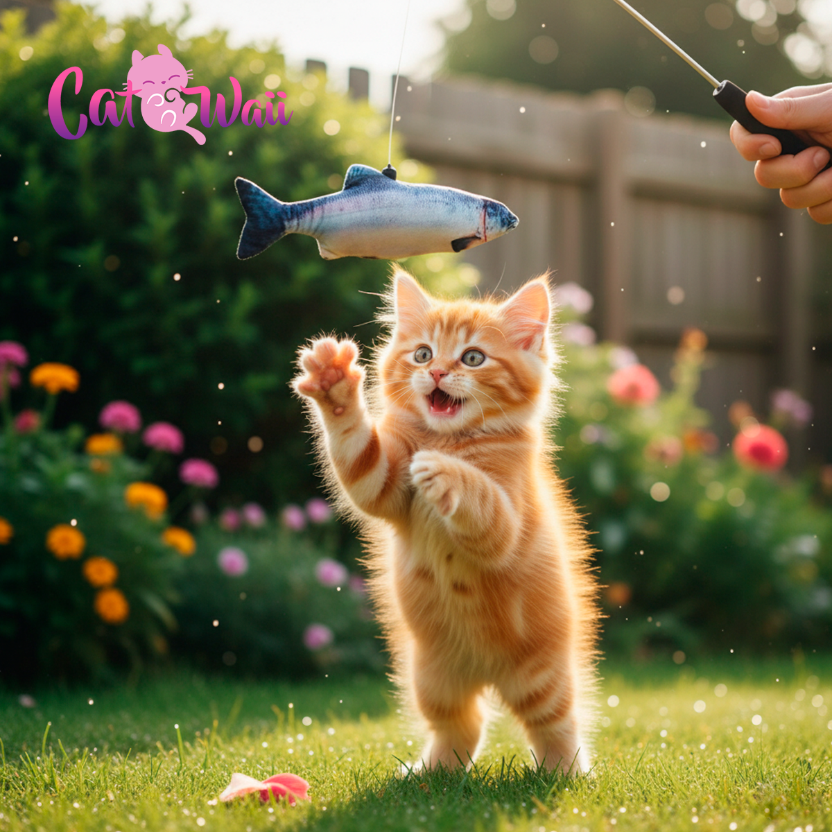 Pez Interactivo con Movimiento y Catnip ¡La Presa Perfecta!