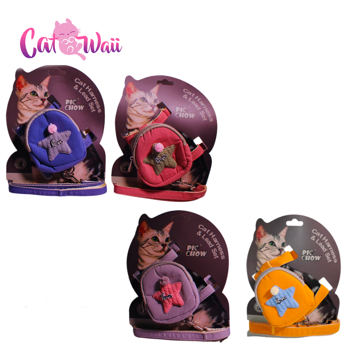 Arnés para Gato con Mochila "Aventurero Chic" - Image 3
