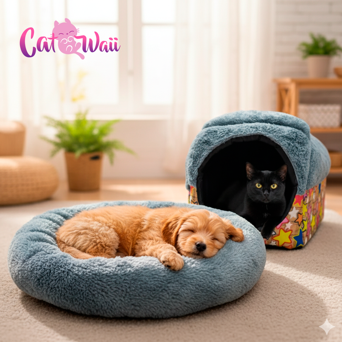 Cama Cueva para Perro y Gato